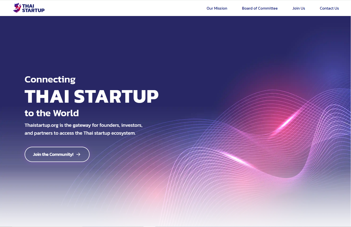 CMDF — Thai Startup landing experience