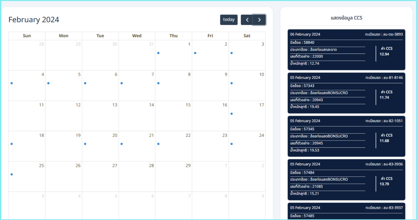 TRR Admin System — Calendar and CCS records